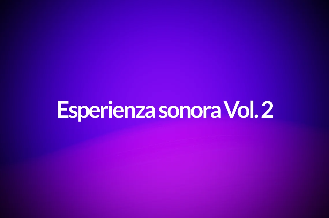 319 Esperienza sonora volume 2
