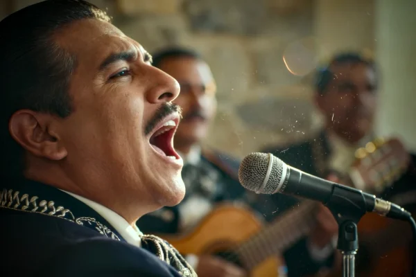 352 mariachi che suonano e cantano in Plaza Garibaldi al tramonto, storia dei mariachi e canto collettivo352 mariachi che suonano e cantano in Plaza Garibaldi al tramonto, storia dei mariachi e canto collettivo