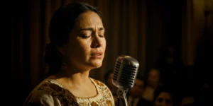 Vulnerabilità nel canto- ritratto evocativo di una cantante messicana di ranchera anni Sessanta